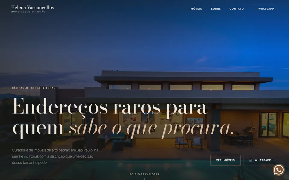 Modelo Helena Vasconcellos, corretor de imóveis