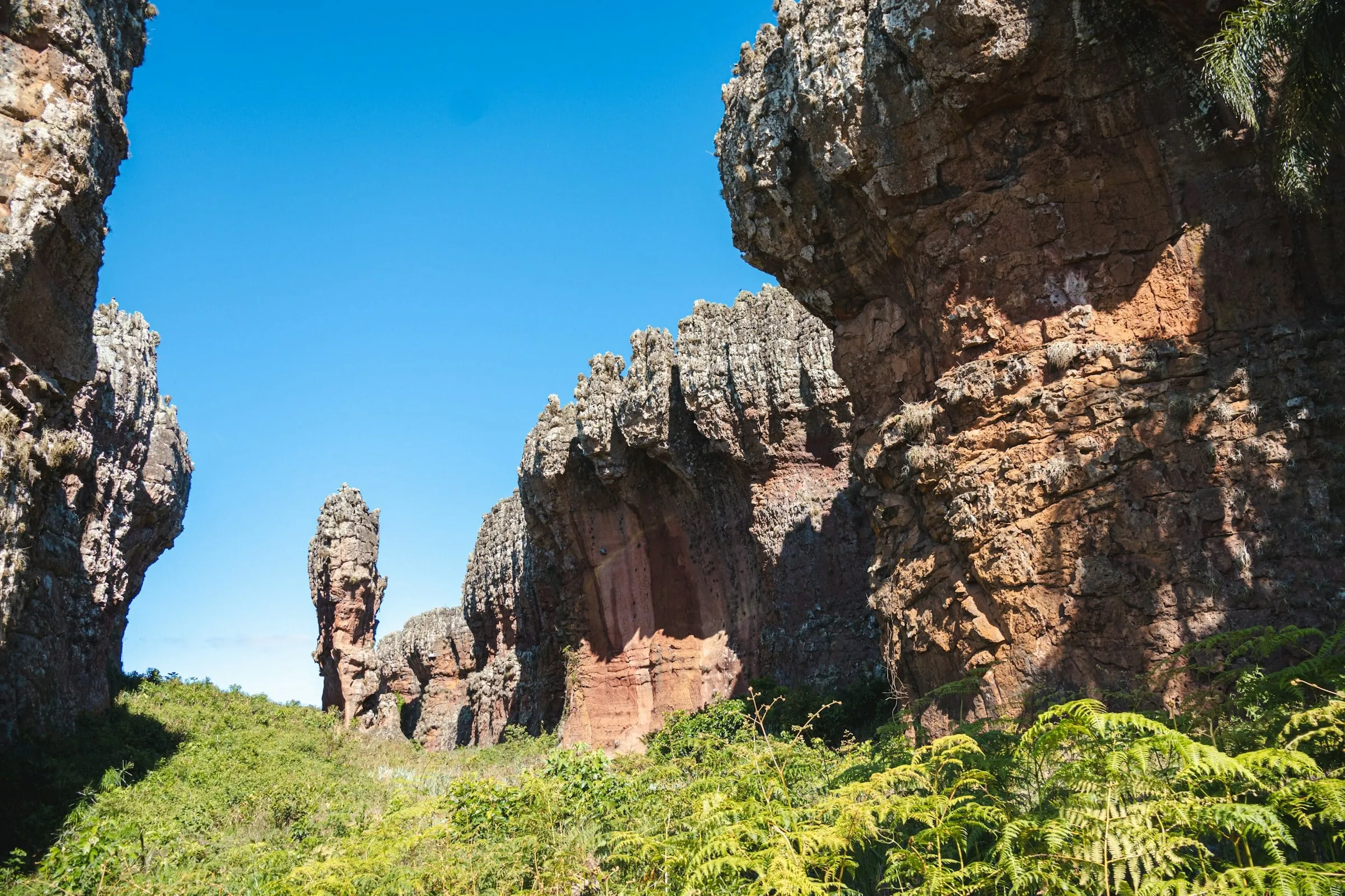 Formações de arenito do Parque Estadual de Vila Velha, em Ponta Grossa